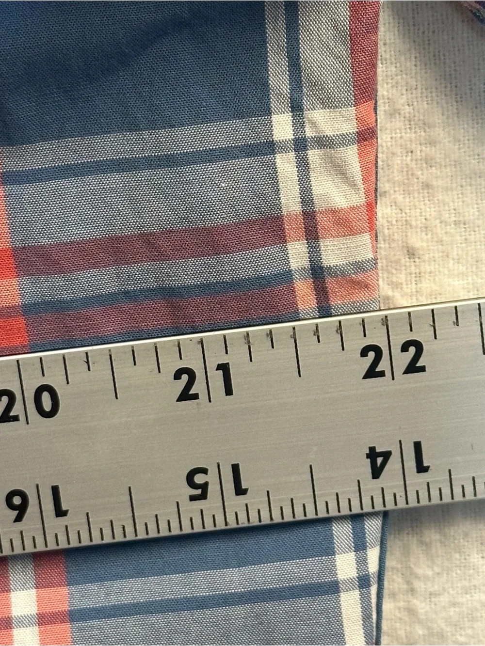 J.Crew Men’s Large Flex Washed Slim Fit Blue Red Plaid Button-Down Shirt
